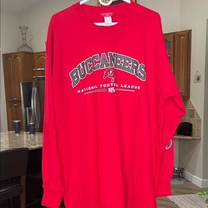 Buccaneers Red Long Sleeve NFL Tee